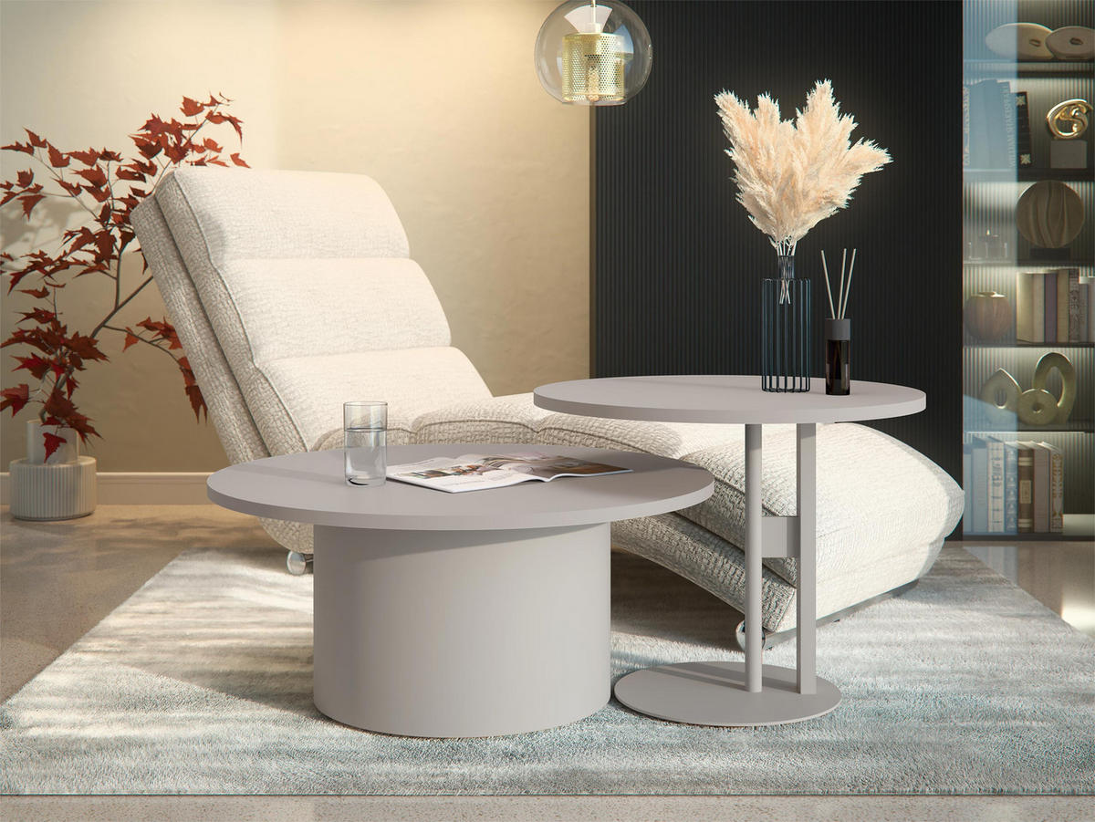 COUCHTISCH-SET Monar Cashmere - Kaschmir, Holzwerkstoff/Metall (58/58/45cm) - MIRJAN24