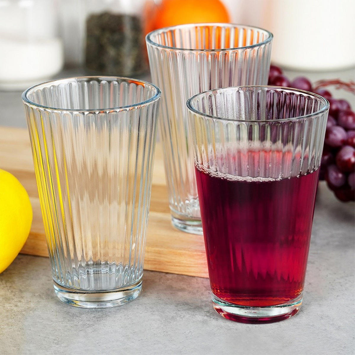 TRINKGLAS-SET hoch 3er-Pack transparent - Klar, Glas - Excellent Houseware