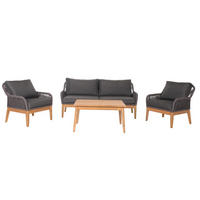 GARTENGARNITUR H56B Dunkelgrau - Dunkelgrau, Holz - MCW