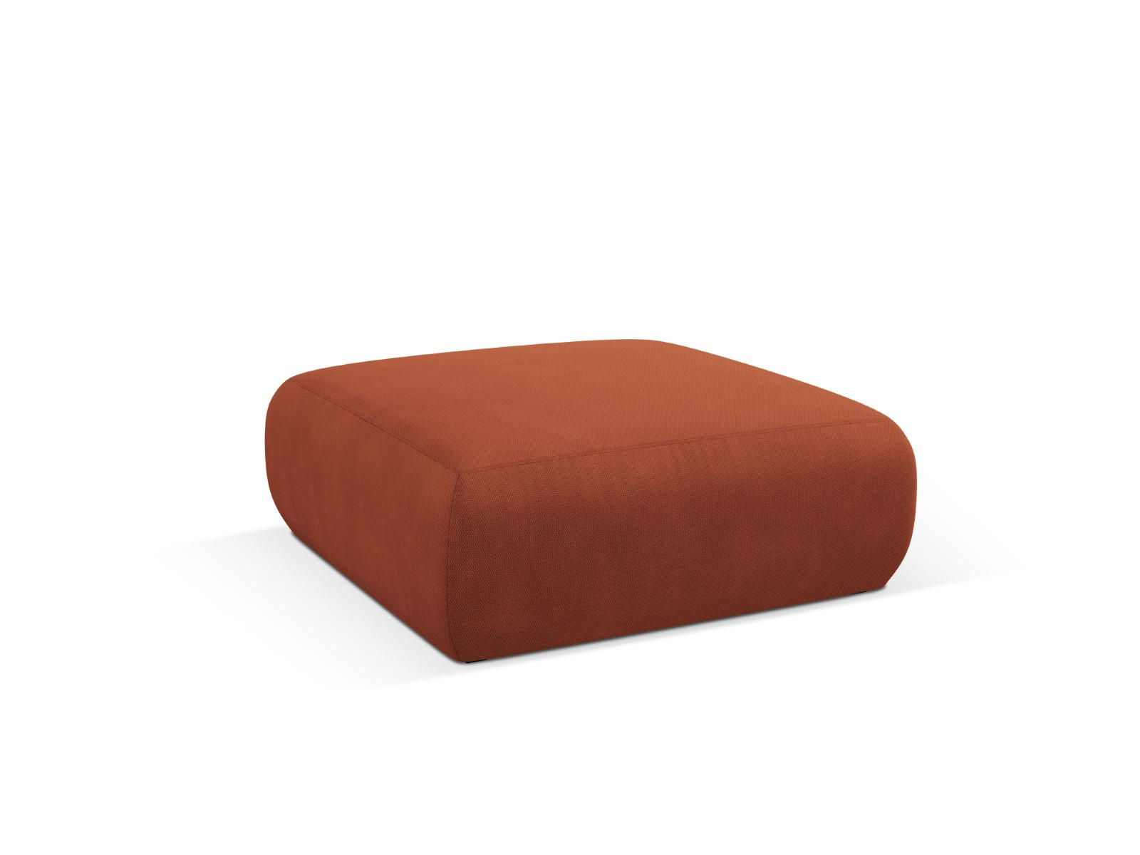 POUF Molino aus strukturiertem Stoff orange - Orange, Textil (100/36/100cm) - Micadoni
