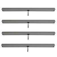SEITENWAND 4er-Set für Pergola 3x3m 205x270cm Anthrazit - Anthrazit, Textil (270/205/1cm) - BERLINLODGE