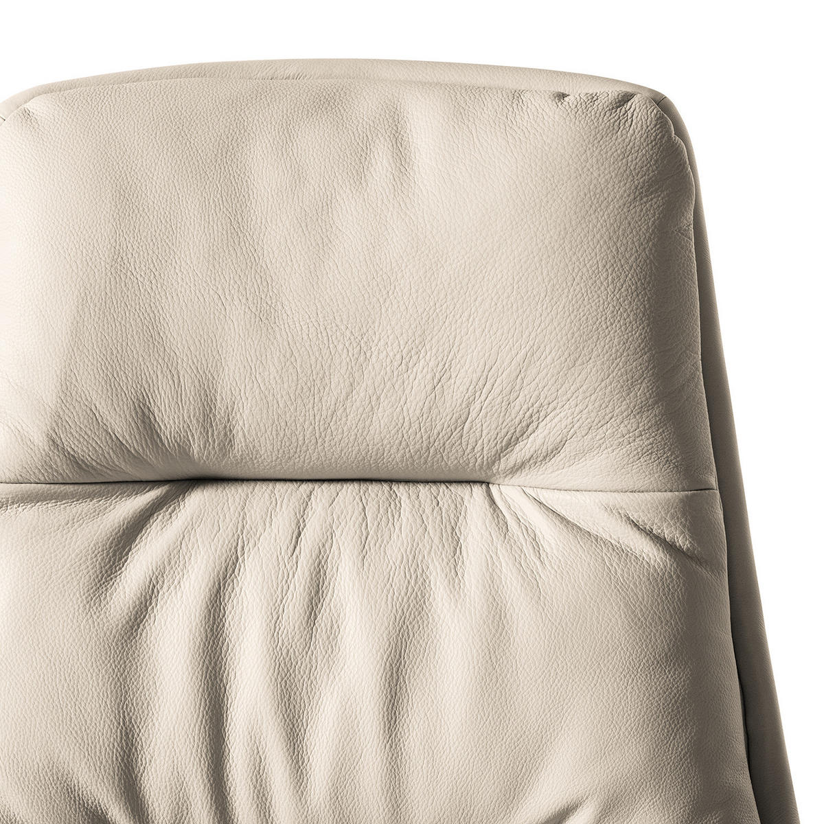 SESSEL mit Kreuzfuß - Hellgrau/Schwarz, Leder/Metall (83/95/97cm) - home24