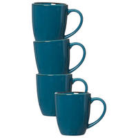 HENKELBECHER Taste petrol 340 ml 4er Set - Petrol, Keramik (0.34L) - Ritzenhoff Breker