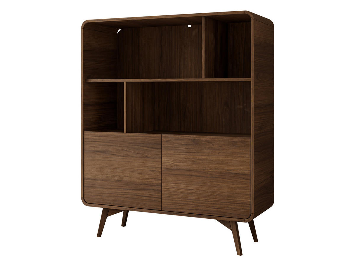 STANDREGAL Helion RG108 - Nussbaumfarben, Holz/Holzwerkstoff (108/130/39cm) - MIRJAN24