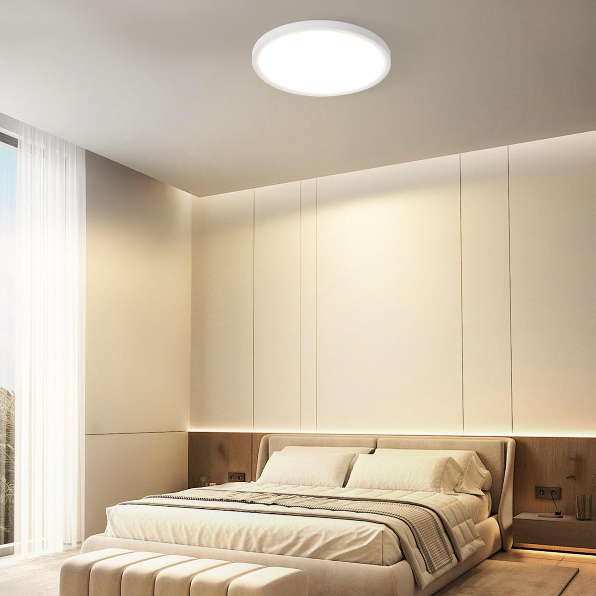 LED-DECKENLEUCHTE Maksymchuk 30/30/2.6 cm - Weiß, Kunststoff (30/30/2.6cm) - Nettlife