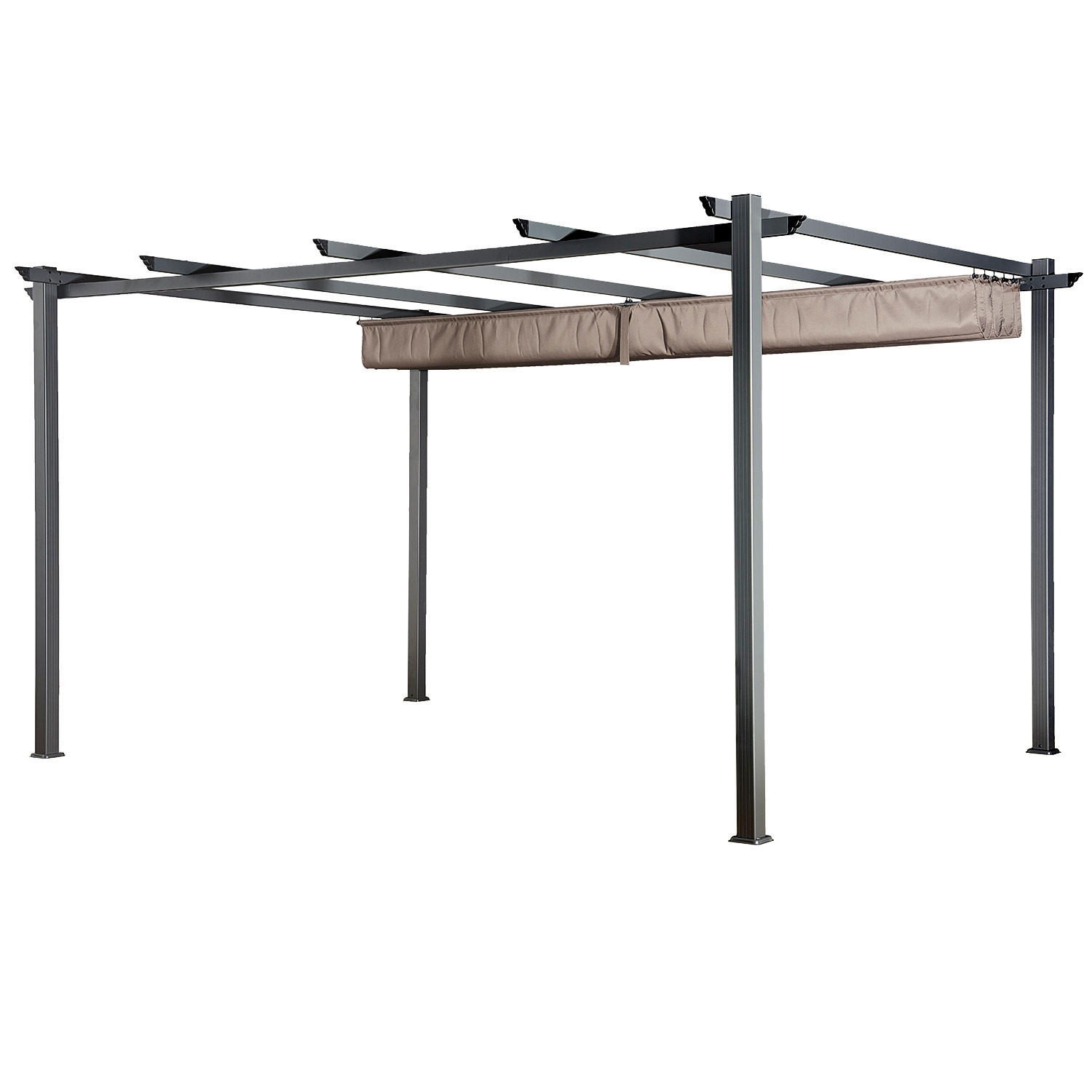 PERGOLA Cassis Taupe 300/400 cm - Braun, Textil (298.5/227/405cm) - Happy Garden