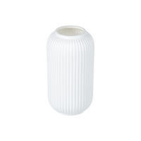 VASE 8 x 8 x 22 cm Kunststoff - Weiß, Kunststoff (20cm) - LIBRATON