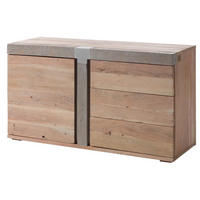 SIDEBOARD Akazie 135x45x75 beige lackiert Amsterdam #128 - Beige, Holz (135/75/45cm) - Massivmoebel24