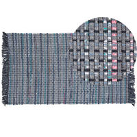 TEPPICH geflochten Besni 150/80 cm - Grau, Textil (80/150cm) - Beliani
