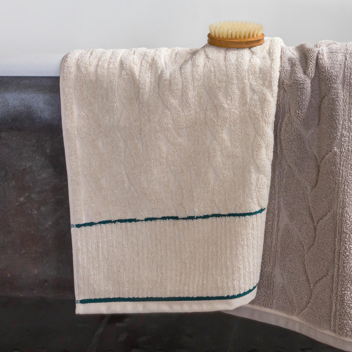 WASCHHANDSCHUH COSY KNITS - Kaschmir/Naturfarben, Textil (20/15cm) - MÖVE