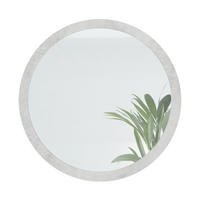 SPIEGEL Globe Beton Oxid Optik - Hellgrau, Holzwerkstoff (80/80/2cm) - Vladon