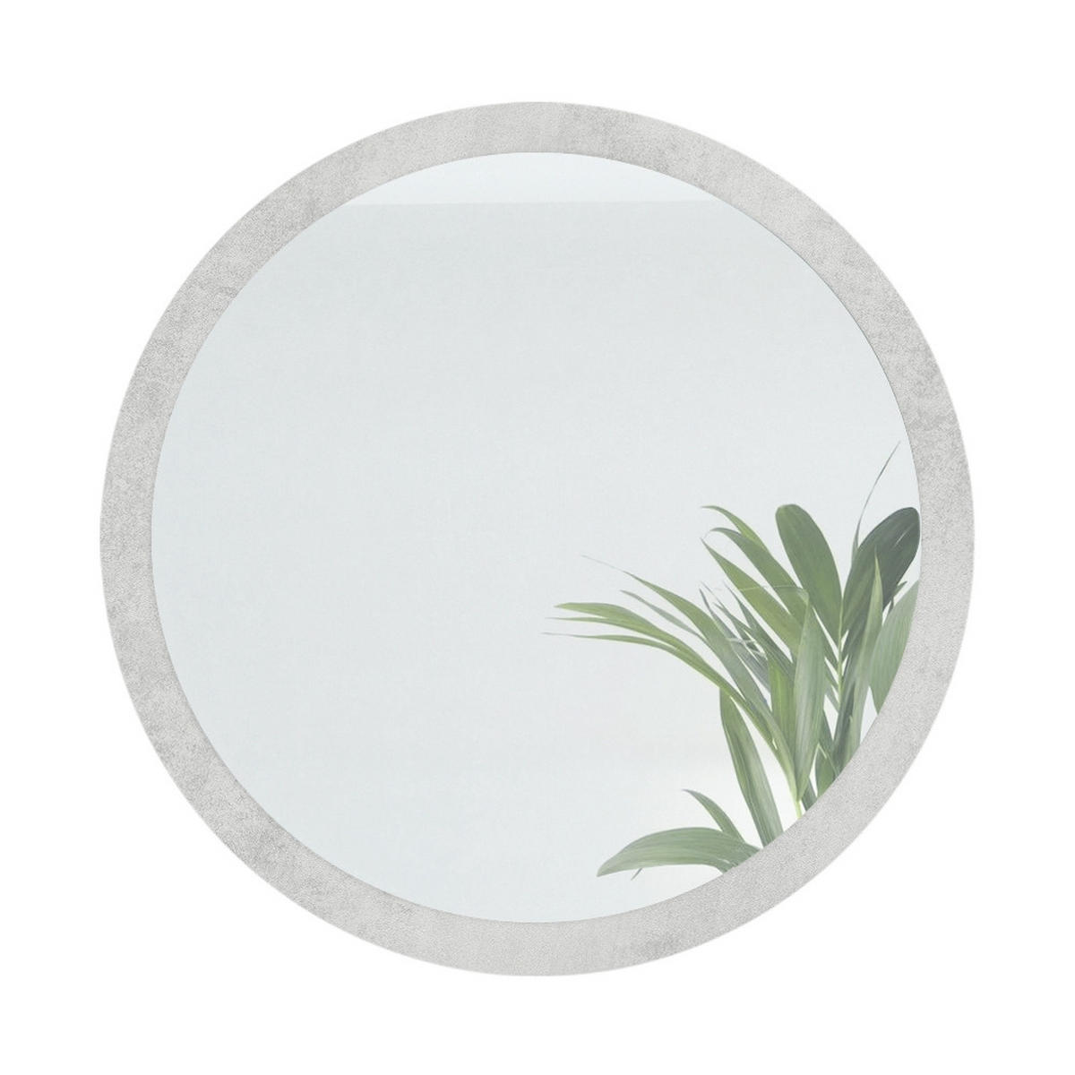SPIEGEL Globe Beton Oxid Optik - Hellgrau, Holzwerkstoff (80/80/2cm) - Vladon