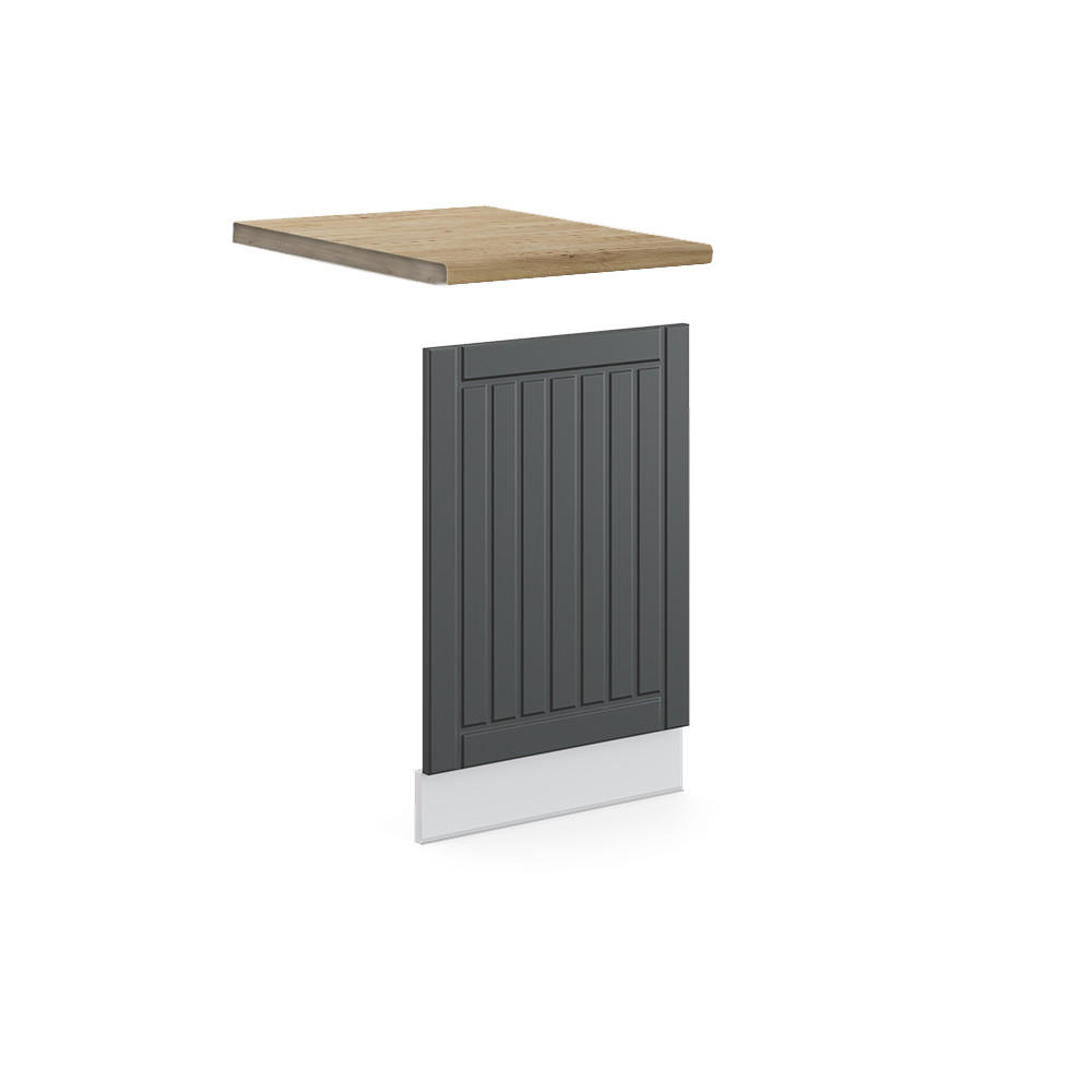 FRONTPANEL Fame-Line Antracit hus på landet 45 cm , AP Oak Mörkgrå, Vit 67.4/45/60 cm