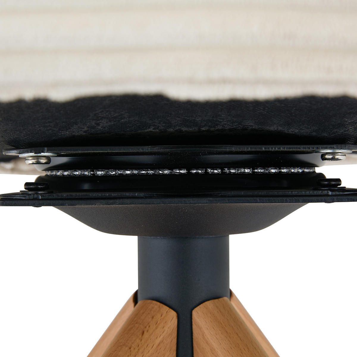ESSZIMMERSTUHL mit Drehfunktion 2er-Set Cord Weiß Holzfarben - Weiß, Holz (47.5/81.5/47cm) - Meubliv