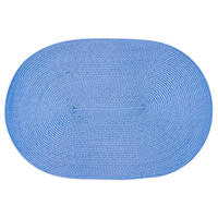 PLATZSET Polypro Bleu oval ca. 45x30 cm Platzdeckchen Tischset - Hellblau, Kunststoff (30/45cm) - TiborTex