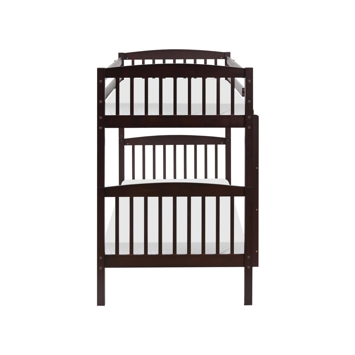HOCHBETT Kiefernholz 90/200 cm Dunkelbraun Revin - Braun, Holz (90/200cm) - Beliani