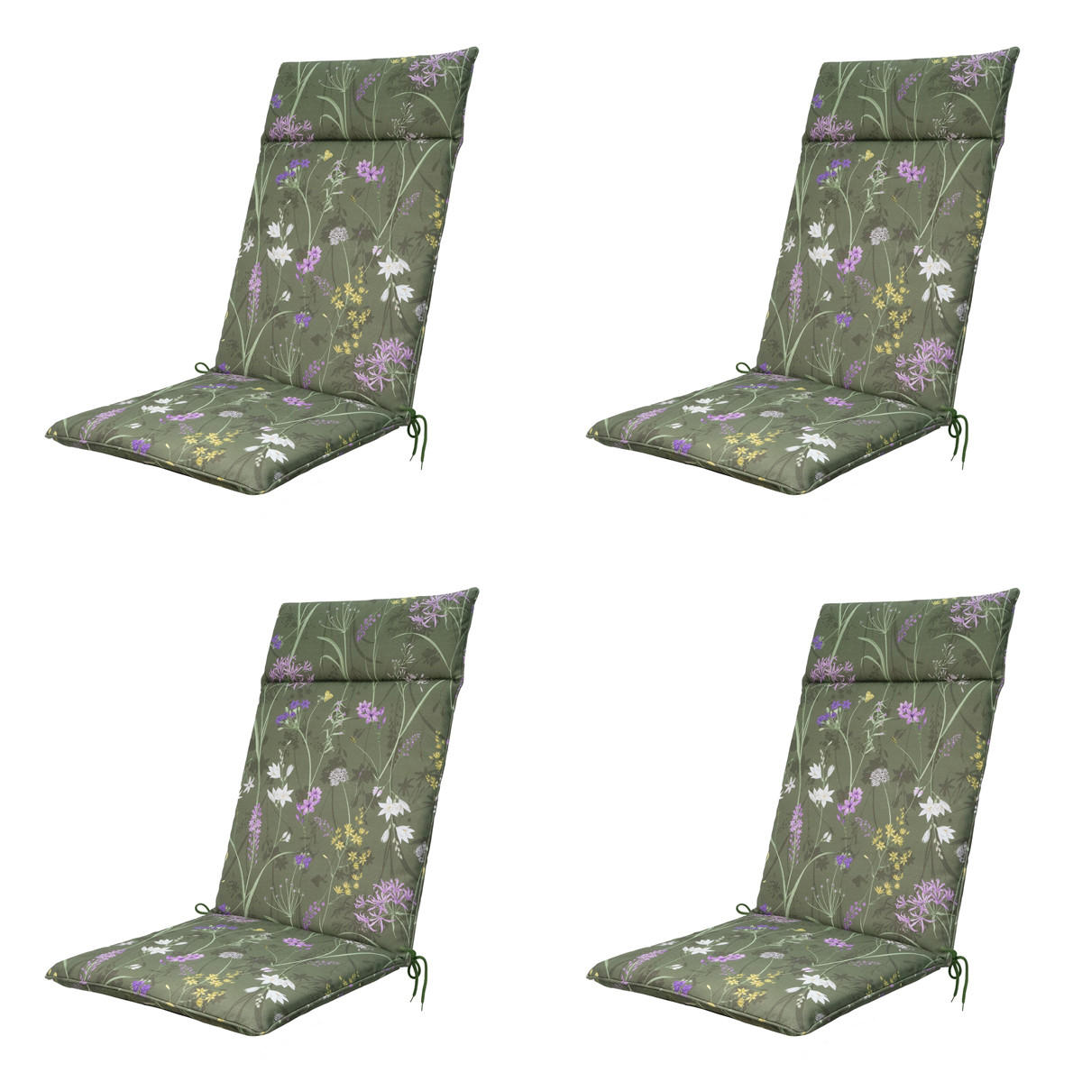 GARTENSTUHLKISSEN Donna 120/50 cm 4er-Set - Grün, Textil (50/8/120cm) - Madison