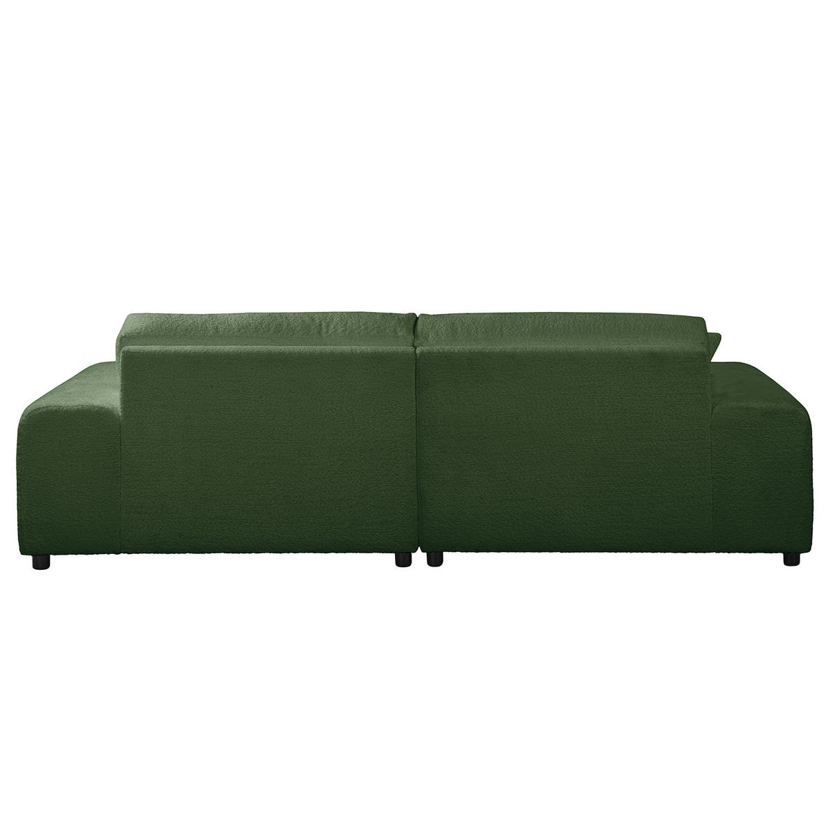 BIGSOFA - Dunkelgrün/Schwarz, Kunststoff/Textil (237/79/144cm) - home24