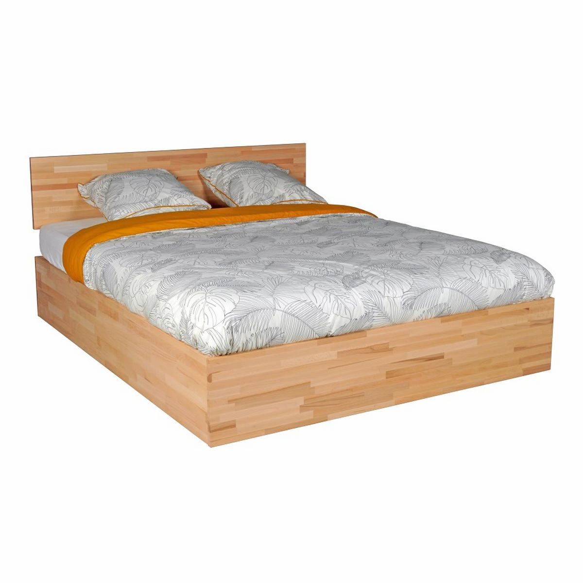 MASSIVHOLZBETT mit Bettkasten/ 180x200cm MILO - Buche geölt - Buchefarben, Holz (180/200cm) - Weber Industries