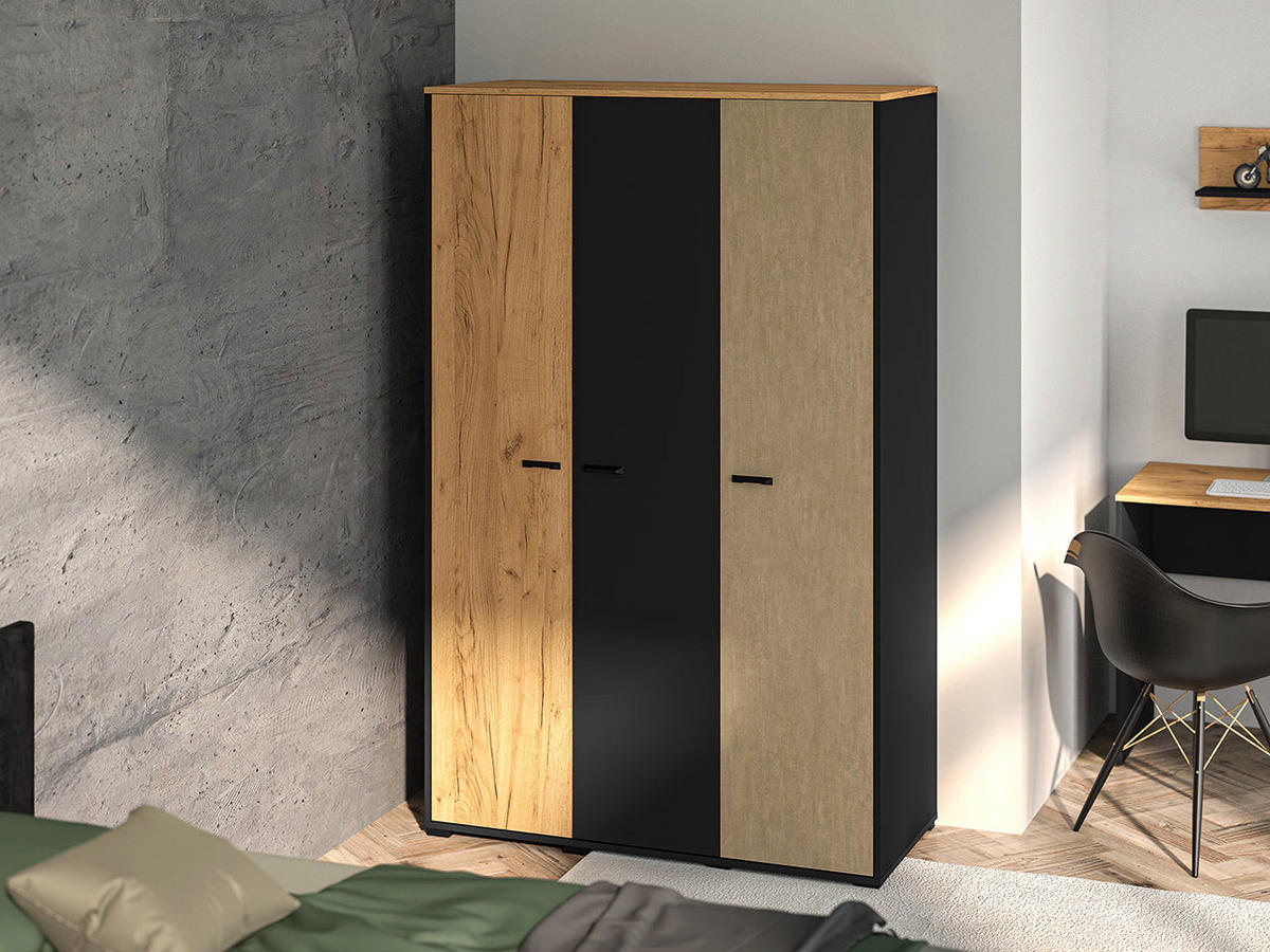 KLEIDERSCHRANK – 120 cm – Colt – Eichefarben – KL-011 - Eichefarben, Holzwerkstoff (120/190/55cm) - hi-markt