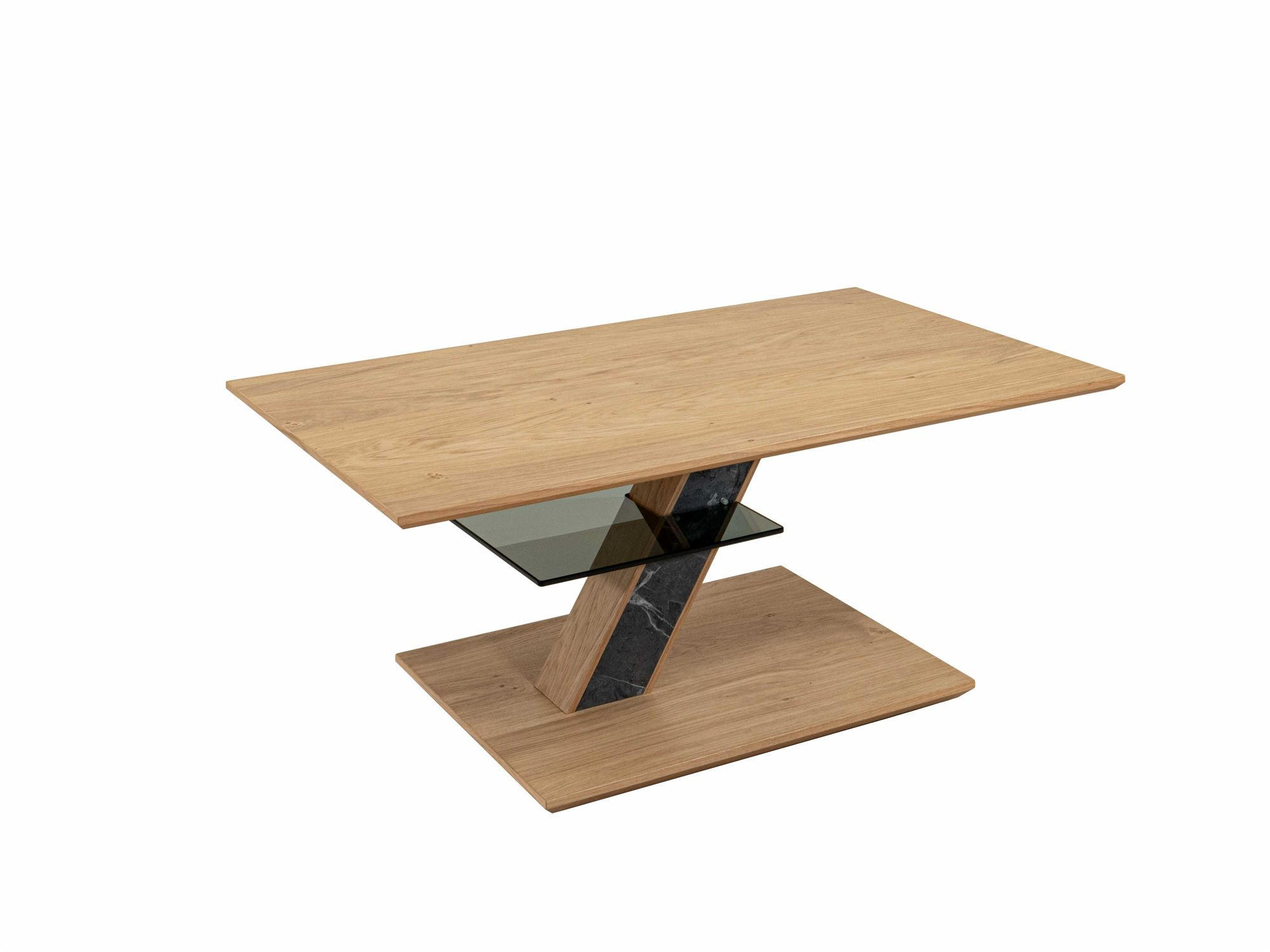 COUCHTISCH höhenverstellbar Cody 100x47x60 Massivholzfurnier Wildeiche - Wildeiche/Grau, Holz (100/60/60cm) - 58aufmkessel