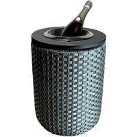 BEISTELLTISCH MIT EDELSTAHL-KÜHLER London Anthrazit/Schwarz 50 cm - Anthrazit/Schwarz, Kunststoff (34/50/34cm) - COOTAB Cooler Table