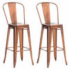 BARHOCKER Adnan, 2er Set, Kupfer - Braun, Metall (44/100/52cm) - TPFLiving