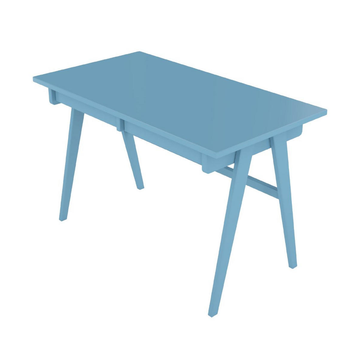 SCHREIBTISCH Edda, 120/65/75 cm in Pastellblau, Buchenholz - Pastellblau, Holz/Buchenholz (65/120/75.5cm) - Visby
