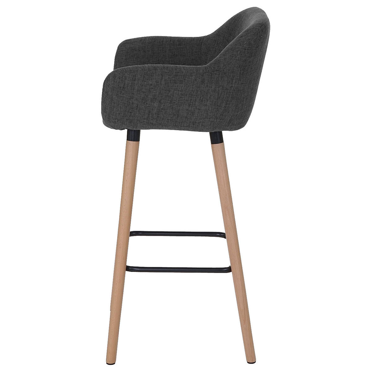BARHOCKER Anthrazit - Anthrazit, Textil (53/99/45cm) - MCW
