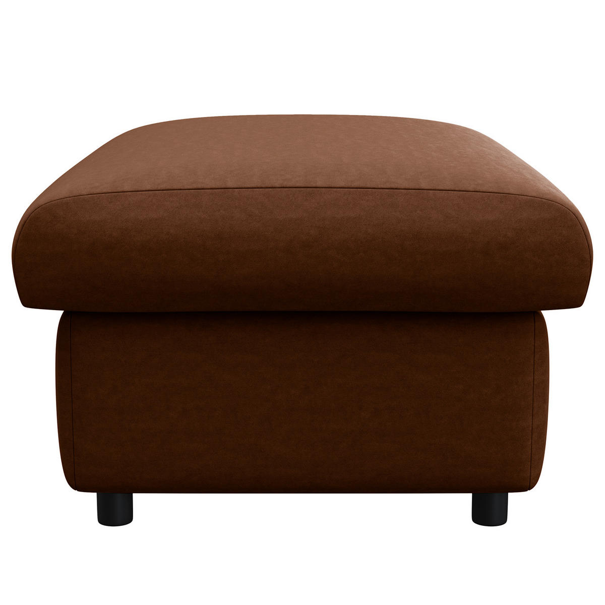 POLSTERHOCKER - Schwarz/Braun, Kunststoff/Textil (100/44/60cm) - home24