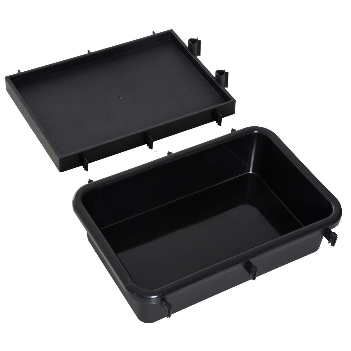 REINIGUNGSWAGEN Metall Kunststoff Schwarz Blau Orange - Schwarz, Kunststoff/Metall (63.3/103/111cm) - HOMCOM