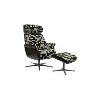RELAXSESSEL TOSAR Grün Webstoff Relaxfunktion - Silberfarben/Grün, Textil/Metall (83/110/89cm) - KAWOLA