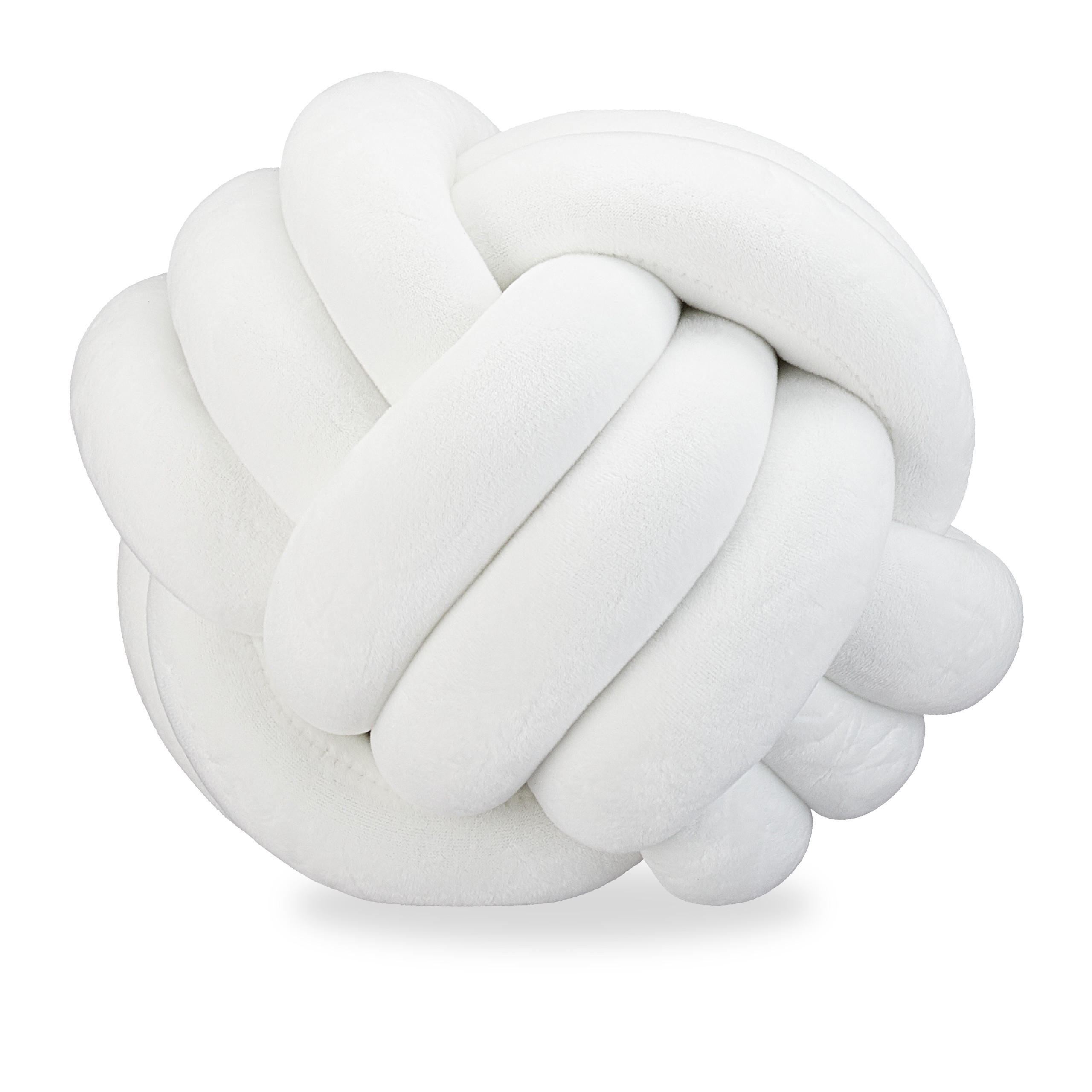 JASTUK Bijeli čvor 25 cm poliester - bijela, tekstil/plastika (25/25cm) - Relaxdays
