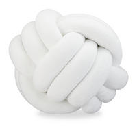 JASTUK Bijeli čvor 25 cm poliester - bijela, tekstil/plastika (25/25cm) - Relaxdays
