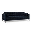 SOFA Mamaia aus Samt dunkelblau 4 Sitzplätze - Dunkelblau, Textil (92/75/217cm) - Micadoni