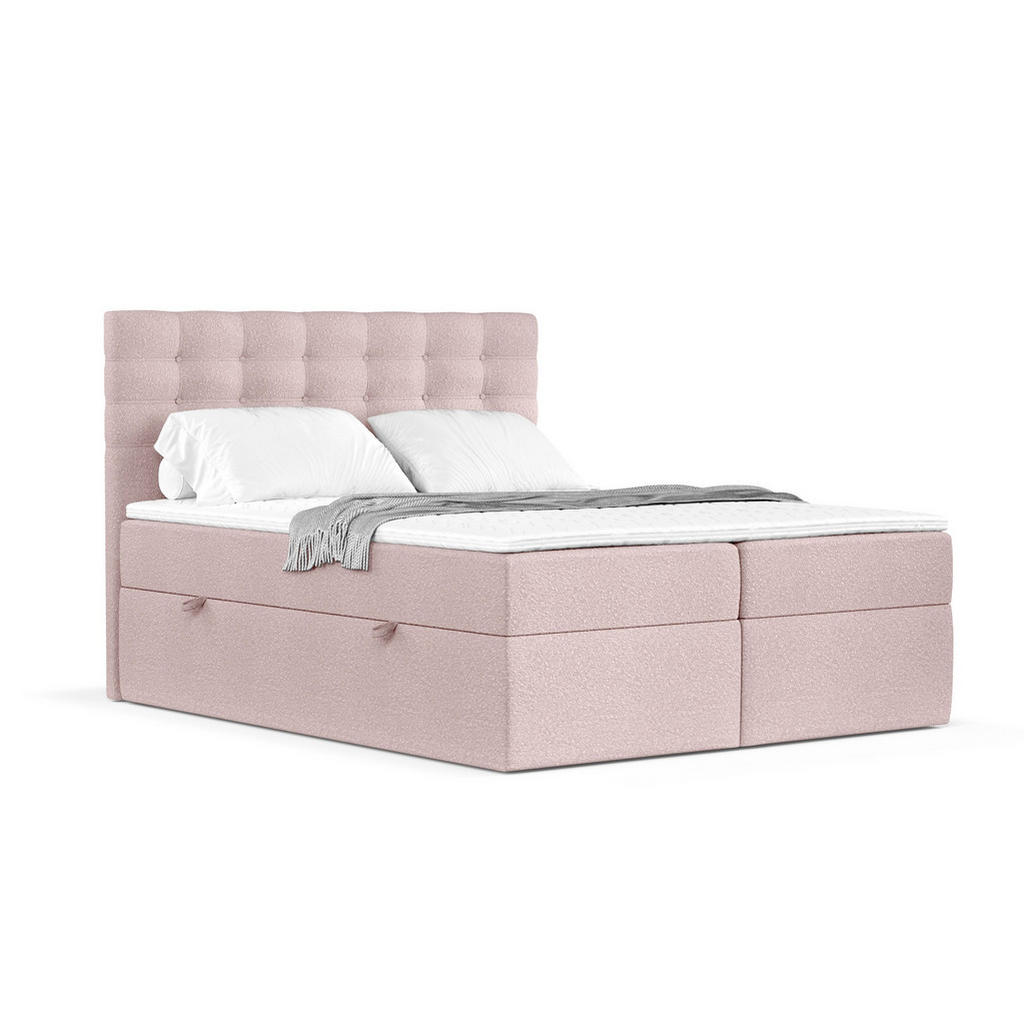 Thumbnail - Maison de Reve Boxbett, Hellrosa, Textil, Buche, Kiefer, H2, Höhe ca. 20 cm, 200x200 cm, Oeko-Tex® Standard 100, Reach, ...