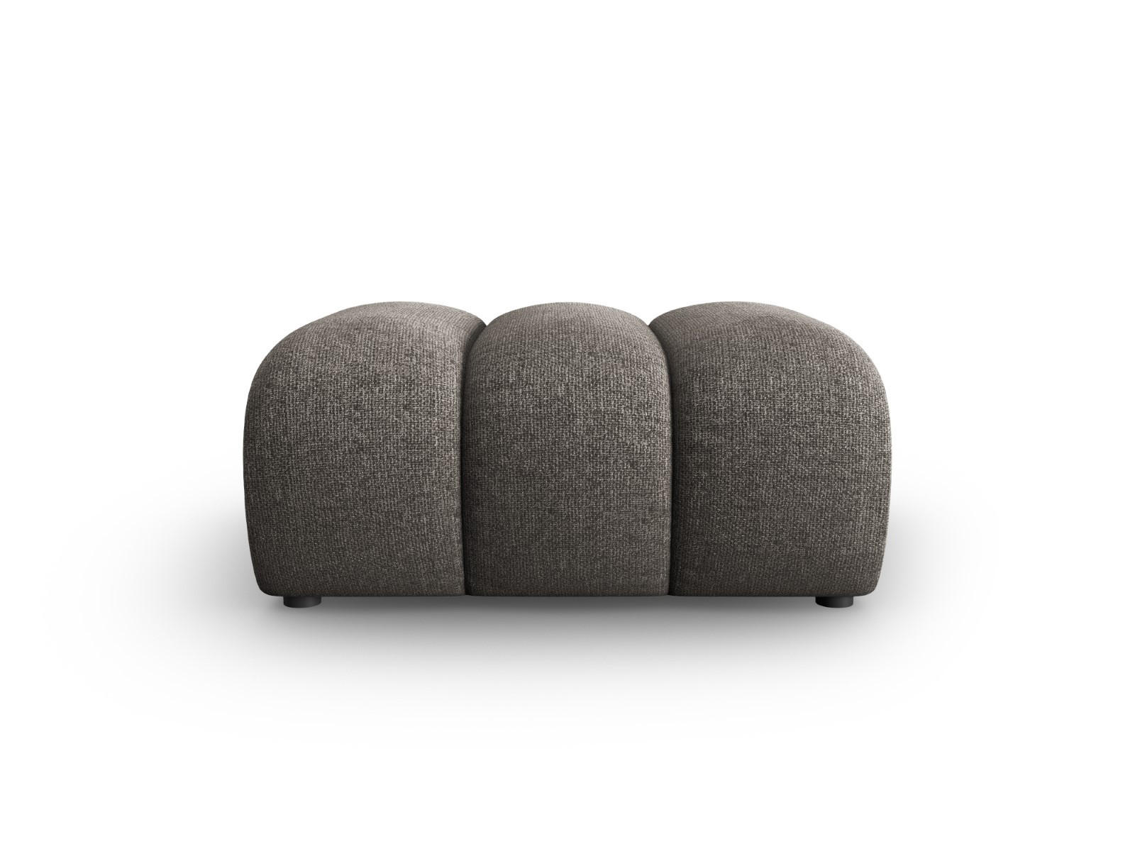POUF Lupine aus Chenille-Stoff grau - Grau, Textil (95/43/92cm) - Micadoni