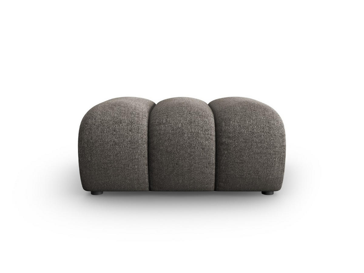 POUF Lupine aus Chenille-Stoff grau - Grau, Textil (95/43/92cm) - Micadoni