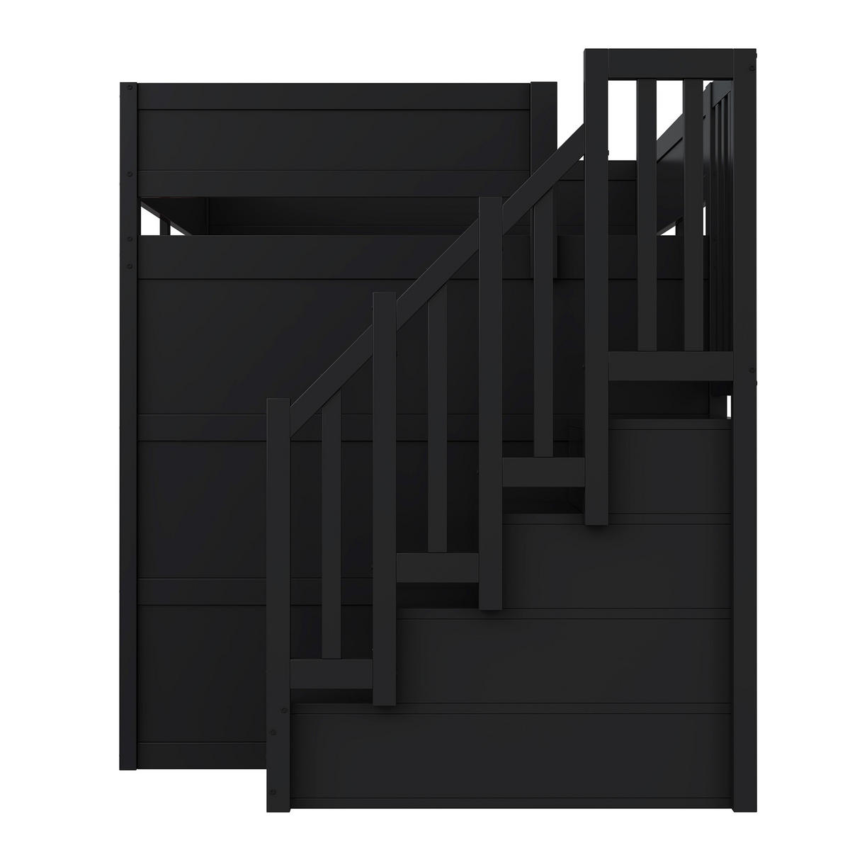 HOCHBETT Holz 140/200 cm Schwarz, Rot - Schwarz, Holz/Metall - Raumix