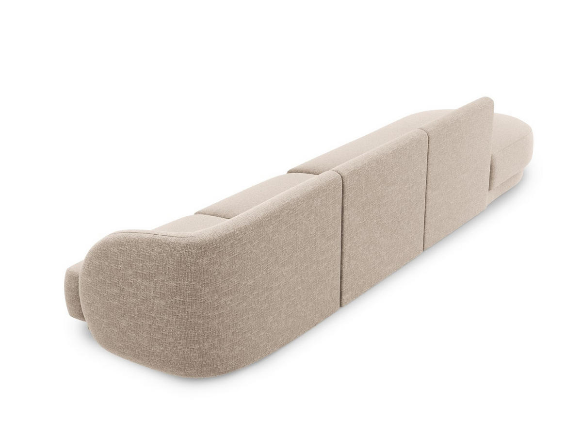 LINKES-SOFA Miley aus Chenille-Stoff beige 4 Sitzplätze - Beige, Textil (90/70/323cm) - Micadoni