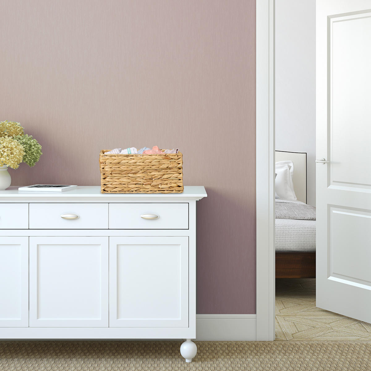 2-TEILIGES Aufbewahrungskorb-Set - Hellbraun, Textil (40/18/24.5cm) - Relaxdays