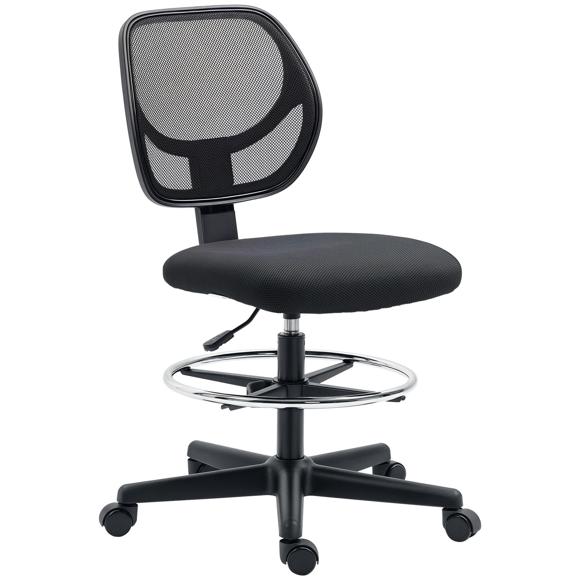 BÜROSTUHL, Ergonomischer, Schwarz - Schwarz, Textil (61/113/59cm) - Vinsetto