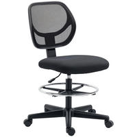 KANCELÁŘSKÁ ŽIDLE, ergonomická, černá - černá, textil (61/113/59cm) - Vinsetto