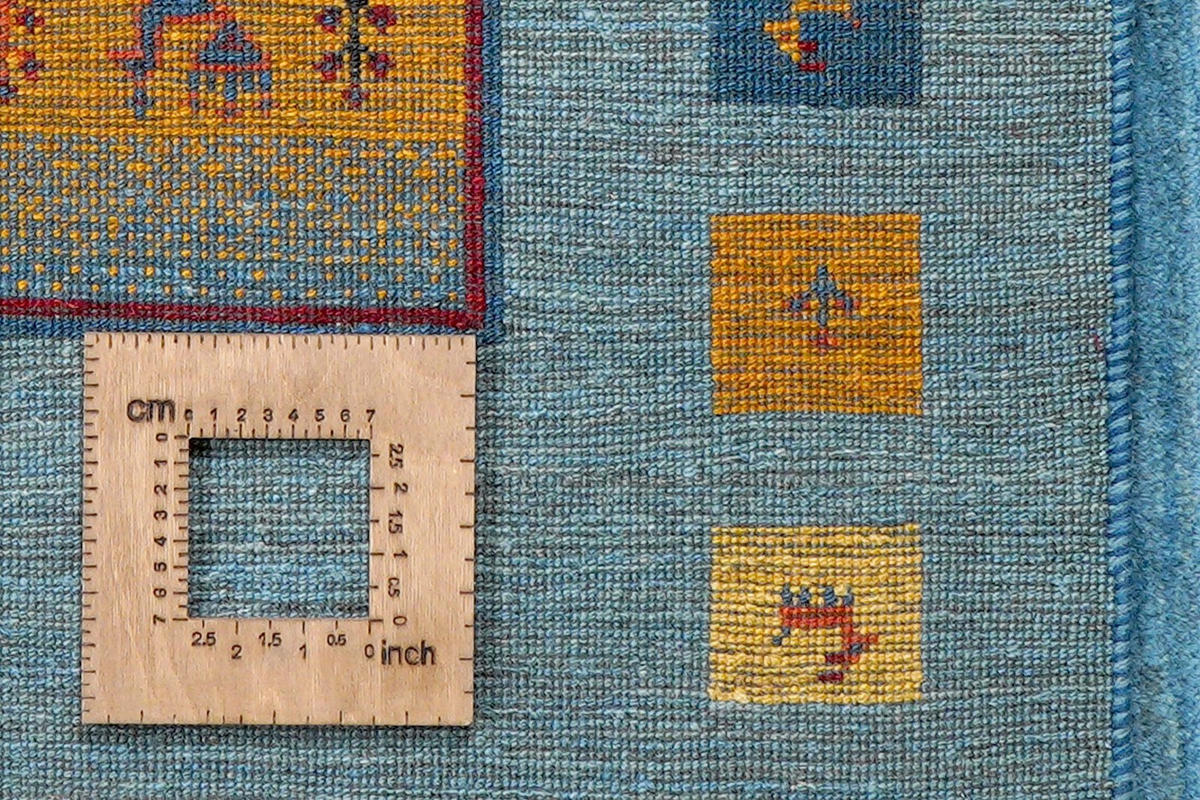 GABBEH-TEPPICH handgeknüpft Rizbaf Blau 204/150 cm Schurwolle - Blau, Textil (150/204cm) - Looma