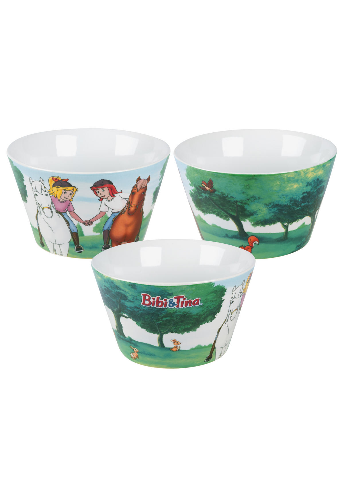 MÜSLISCHALE Bibi und Tina Mehrfarbig 500 ml - Multicolor, Keramik (14cm) - United Labels