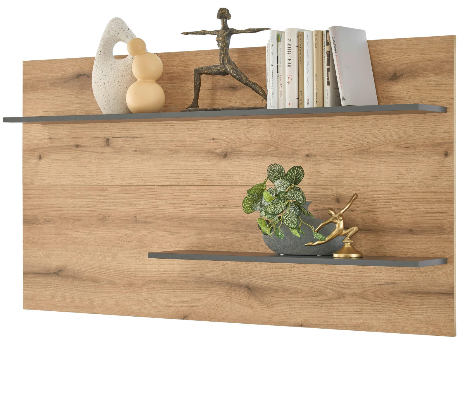 WANDREGAL Eiche Evoke, grau, Wandpaneel 155 x 80 cm - Naturfarben, Holzwerkstoff (155/80/20cm) - Furn.Design