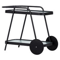 SERVIERWAGEN, Steam, Schwarz, Metall, 73 x 70 x 43 cm - Schwarz, Metall (73/43/70cm) - ebuy24