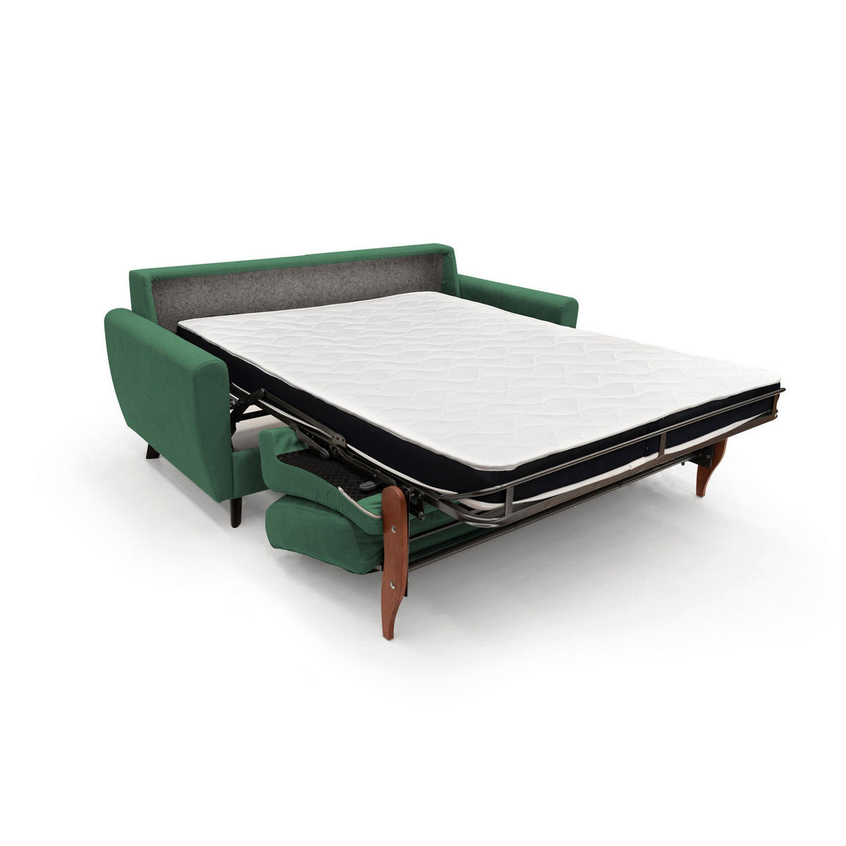 SCHLAFSOFA Callisto - Grün, Textil (208/97/96cm) - Divani.store