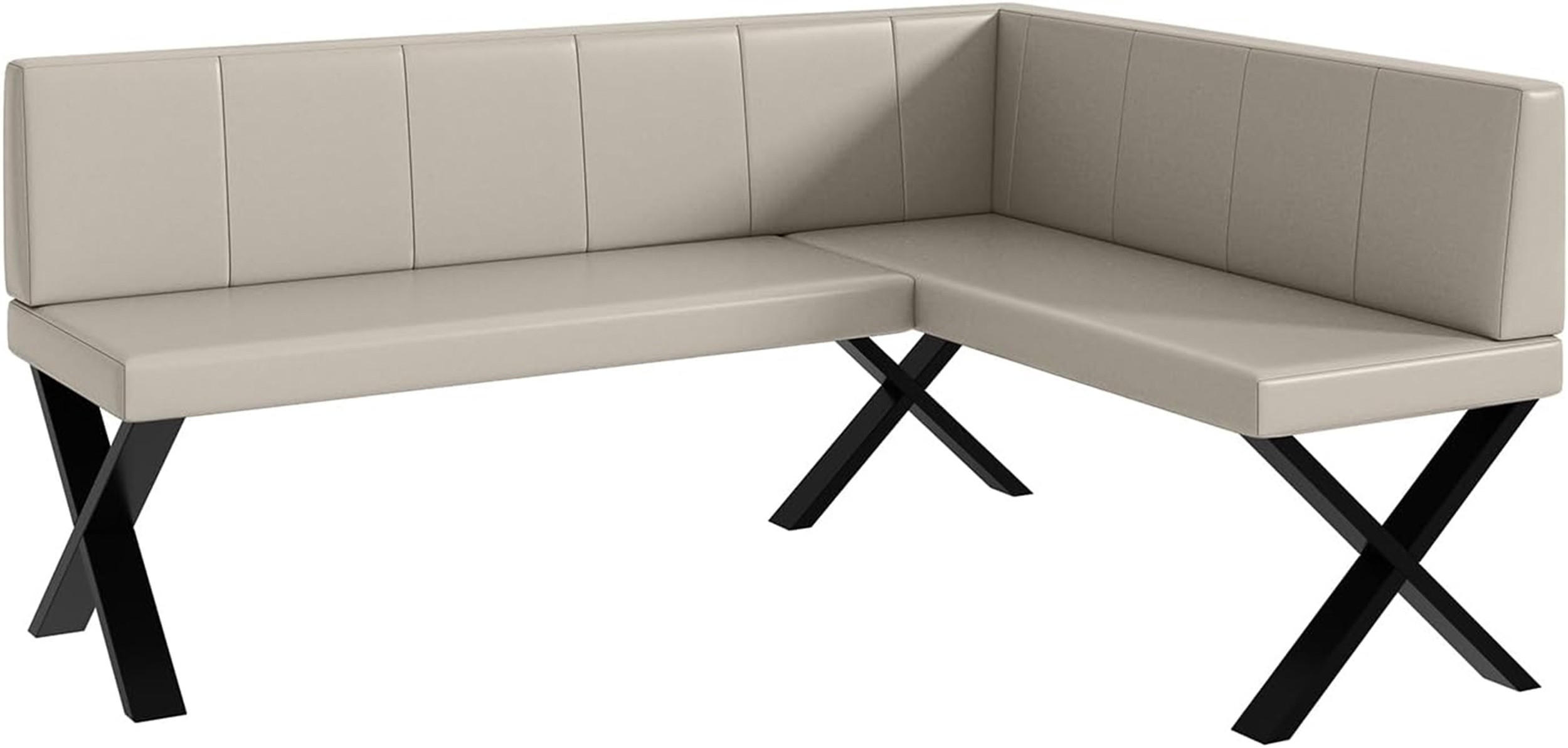 Meblini Eckbank Beige 168x128 cm