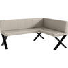 ECKBANK PETER_X - Beige, Leder (128/168cm) - Meblini